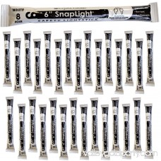 Cyalume SnapLight Industrial Grade 6 Light Sticks, 8 Hr Duration, White (30 Pack)